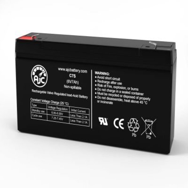 Battery Clerk AJC Dual-Lite ML2CH Alarm Replacement Battery 7Ah, 6V, F1 AJC-C7S-J-0-186315